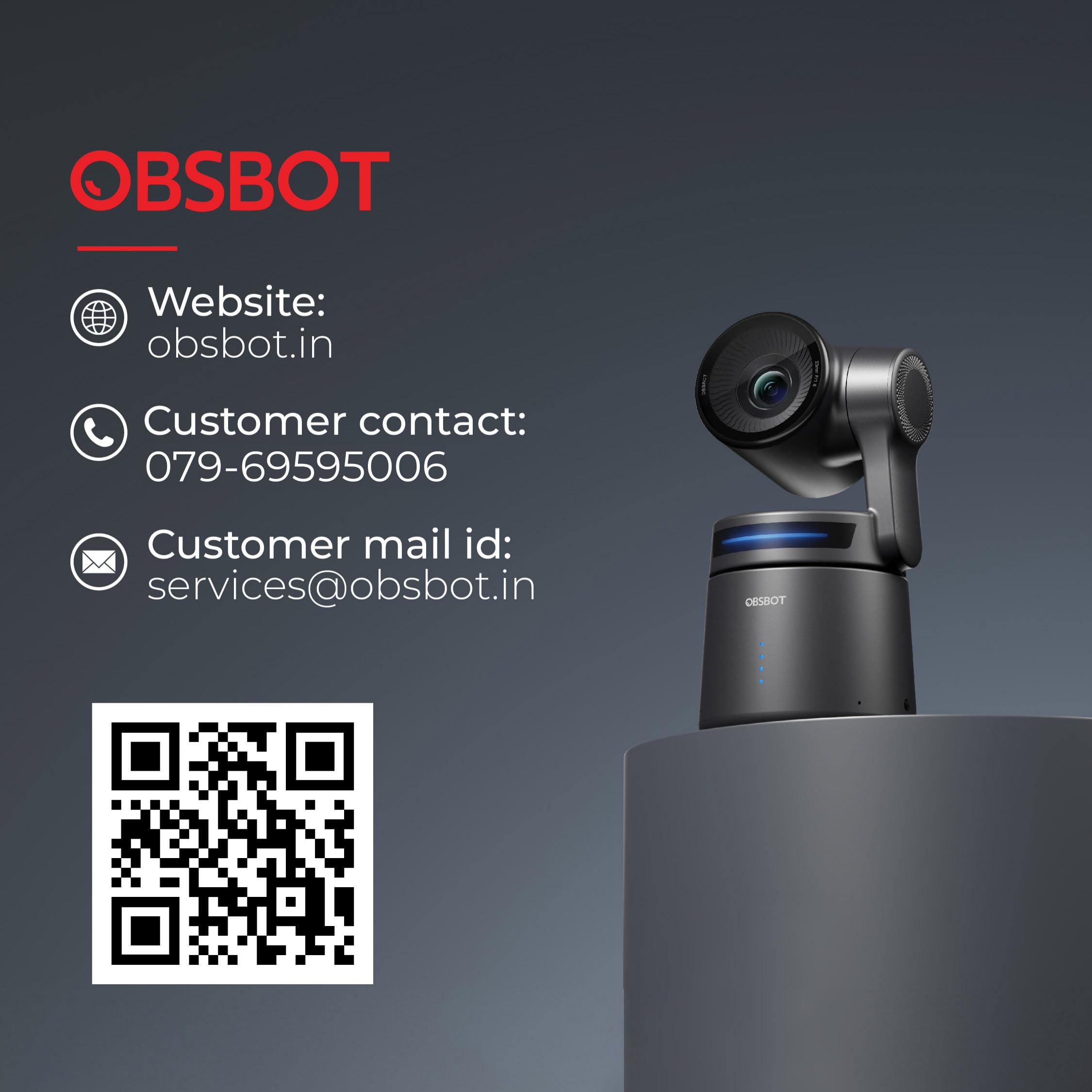 OBSBOT Tiny 2 Lite Webcam 4K PTZ